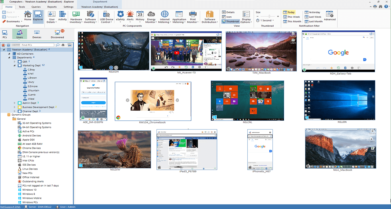 screenshot of NetSupport DNA
